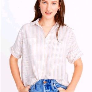 Madewell Rainbow Striped Courier Shirt